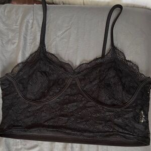 ROMWE Black Lace Wireless Bralette Intimates